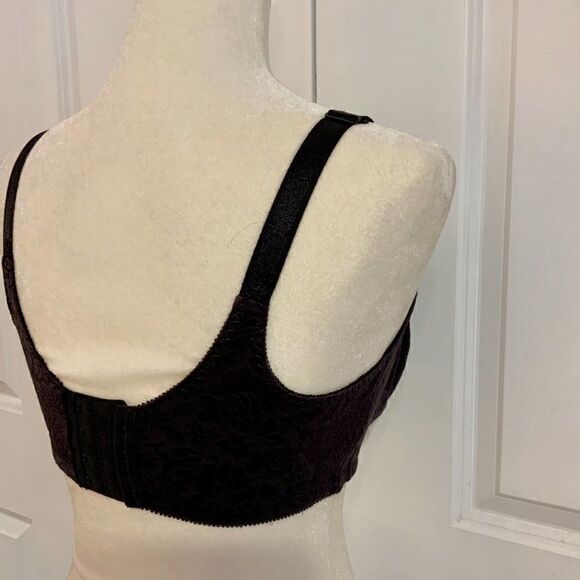 Bali Black Soft Cup Full Coverage Wide Strap Supportive Bra Size 36D - Picture 7 of 8